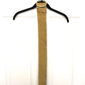 Anthropologie Mustard Yellow Suede Belt